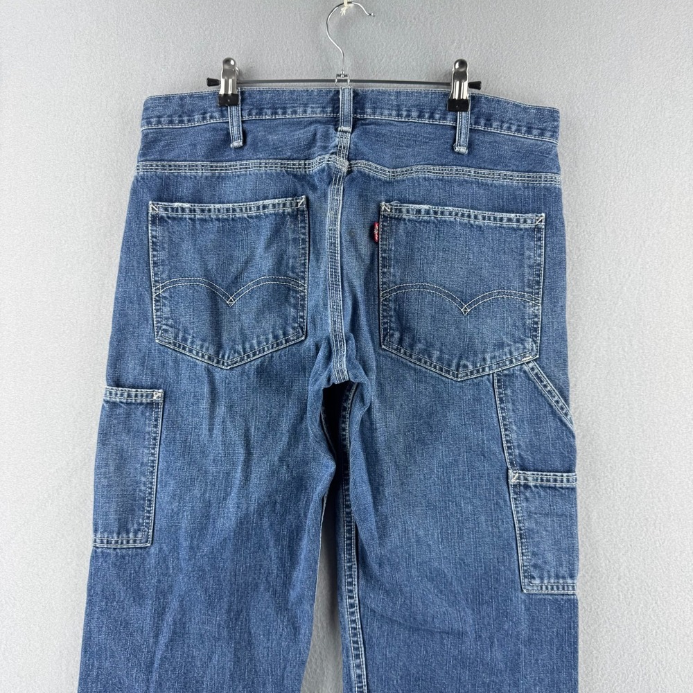 Levis Carpenter Jeans Mens Fits 34x31 Blue Denim Straight Leg Workwear Painter - Picture 9 of 16